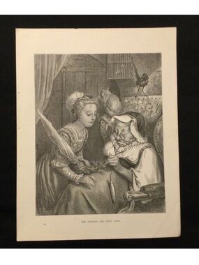 Princess and the Fairy Spite - c1890 Print - Sleeping Beauty Engravings…